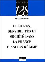 Cultures, sensibilités et société dans la France d'ancien régime