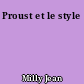 Proust et le style