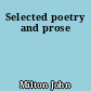 Selected poetry and prose