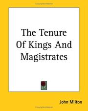 The tenure of kings and magistrates