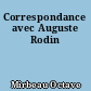Correspondance avec Auguste Rodin