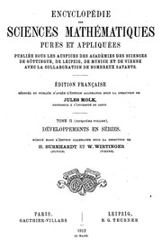 Encyclopédie des sciences mathématiques pures et appliquées... : Tome II : Troisième volume : Equations différentielles ordinaires