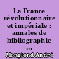 La France révolutionnaire et impériale : annales de bibliographie méthodique et description des livres illustrés : 10 : Index général