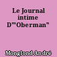Le Journal intime D'"Oberman"
