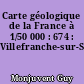Carte géologique de la France à 1/50 000 : 674 : Villefranche-sur-Saône