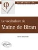 Le vocabulaire de Maine de Biran