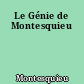 Le Génie de Montesquieu