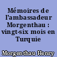 Mémoires de l'ambassadeur Morgenthau : vingt-six mois en Turquie