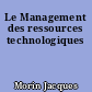 Le Management des ressources technologiques