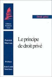 Le principe de droit privé