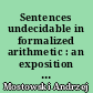 Sentences undecidable in formalized arithmetic : an exposition of the theory of Kurt Gödel