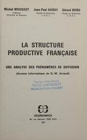 La structure productive française : une analyse des phénomènes de diffusion
