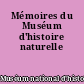 Mémoires du Muséum d'histoire naturelle