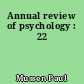 Annual review of psychology : 22
