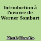 Introduction à l'oeuvre de Werner Sombart