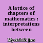 A lattice of chapters of mathematics : interpretations between theorems