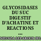 GLYCOSIDASES DU SUC DIGESTIF D'ACHATINE ET REACTIONS DE TRANSGLYCOSYLATION