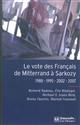 Le vote des français de Mitterrand à Sarkozy : 1988-1995-2002-2007
