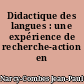 Didactique des langues : une expérience de recherche-action en Picardie