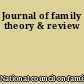 Journal of family theory & review