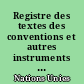 Registre des textes des conventions et autres instruments relatifs au droit commercial international : 2