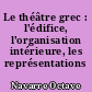 Le théâtre grec : l'édifice, l'organisation intérieure, les représentations