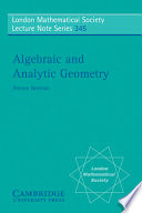 Algebraic and analytic geometry