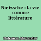Nietzsche : la vie comme littérature