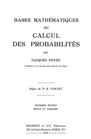 Bases mathématiques du calcul des probabilités
