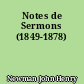 Notes de Sermons (1849-1878)