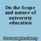 On the Scope and nature of university education