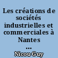 Les créations de sociétés industrielles et commerciales à Nantes de 1816 à 1842