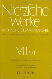 Nietzsche Werke : Kritische Gesamtausgabe : Siebente Abteilung : Vierter Band : Nachbericht zur siebenten Abteilung