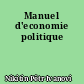 Manuel d'economie politique