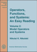 Operators, functions, and systems : an easy reading : Volume I : Hardy, Hankel, and Toeplitz
