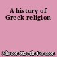 A history of Greek religion