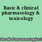 Basic & clinical pharmacology & toxicology