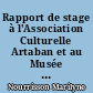 Rapport de stage à l'Association Culturelle Artaban et au Musée des Beaux-Arts de Nantes