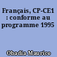 Français, CP-CE1 : conforme au programme 1995