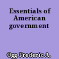 Essentials of American government