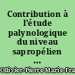 Contribution à l'étude palynologique du niveau sapropélien de la Sennetière en la Bernerie (Loire-Atlantique)