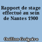 Rapport de stage effectué au sein de Nantes 1900
