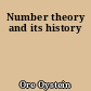 Number theory and its history