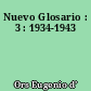 Nuevo Glosario : 3 : 1934-1943