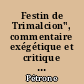 Festin de Trimalcion", commentaire exégétique et critique : 2e édition...
