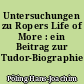 Untersuchungen zu Ropers Life of More : ein Beitrag zur Tudor-Biographie