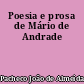 Poesia e prosa de Mário de Andrade