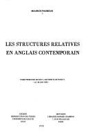 Les structures relatives en anglais contemporain