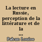 La lecture en Russie, perception de la littérature et de la culture française : le cas de Jules Verne