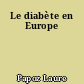 Le diabète en Europe